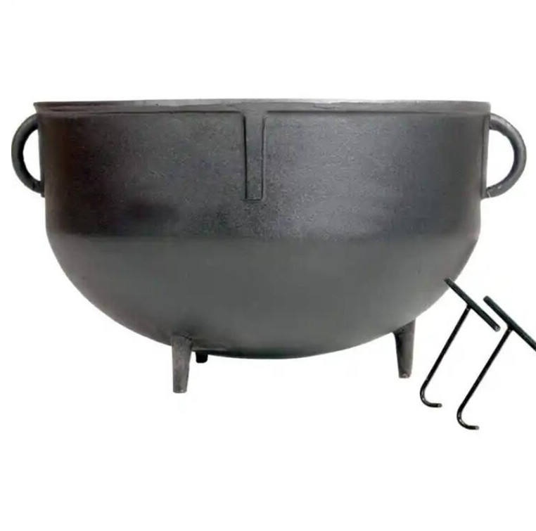 Cast Iron Pot Outdoor BBQ Camping Deep Pot