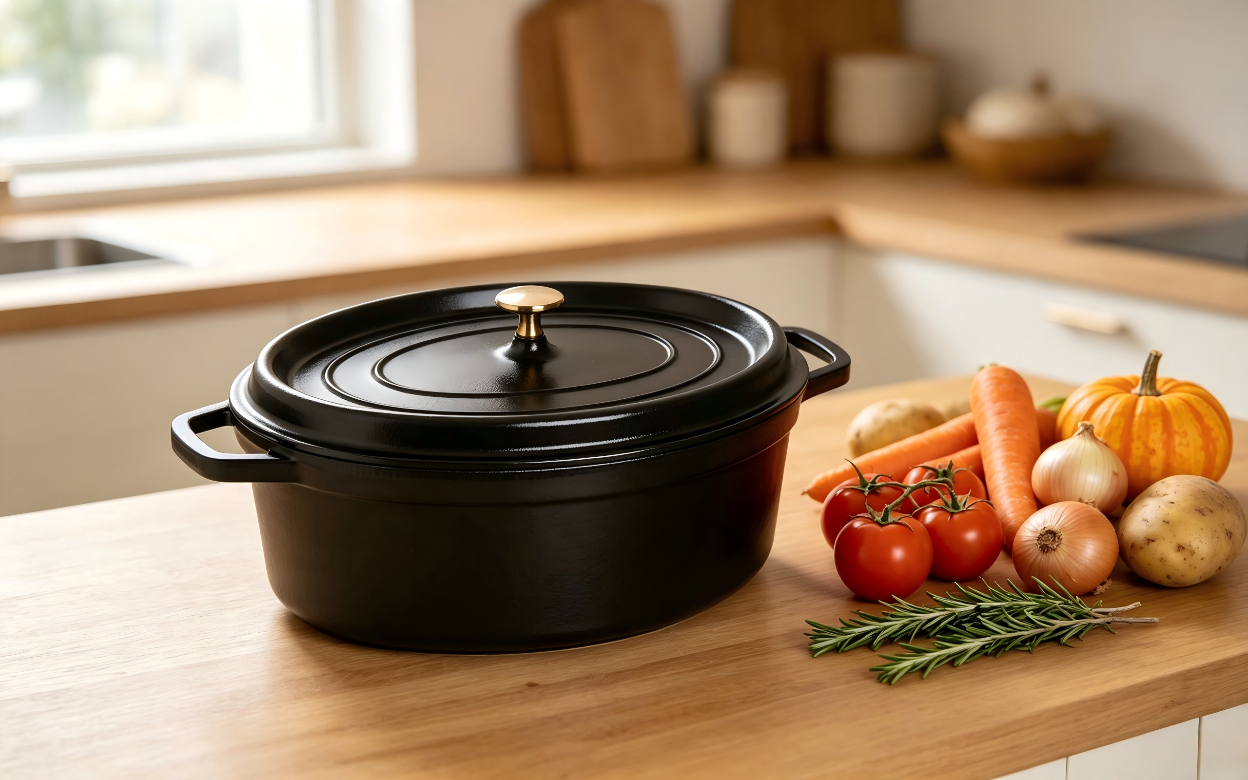 Cast Iron Dutch Oven/Oval Casserole /JTEC-3560V