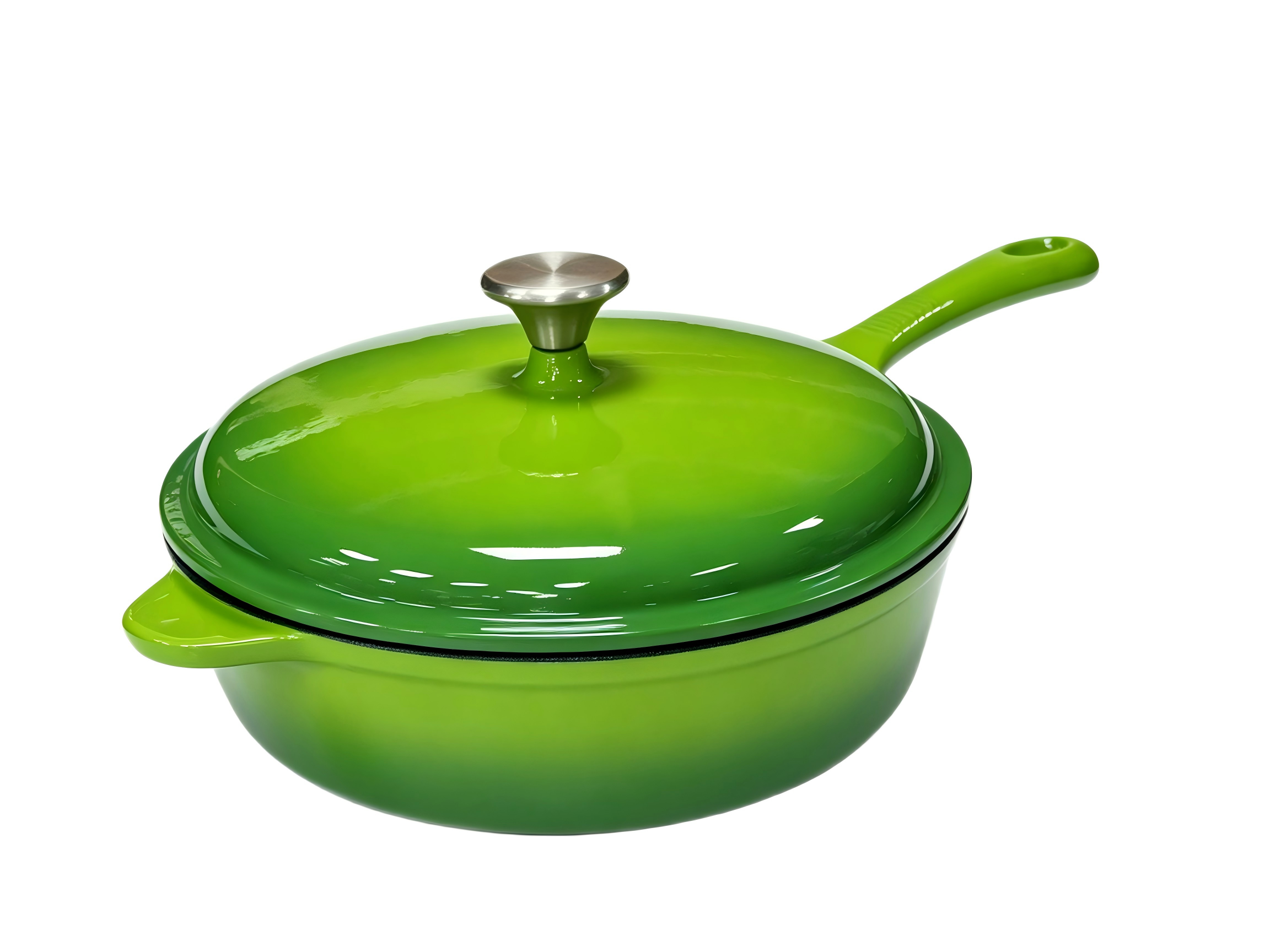 Enamel Cast Iron Saute Pan/Deep Skillet /JTEC-369B