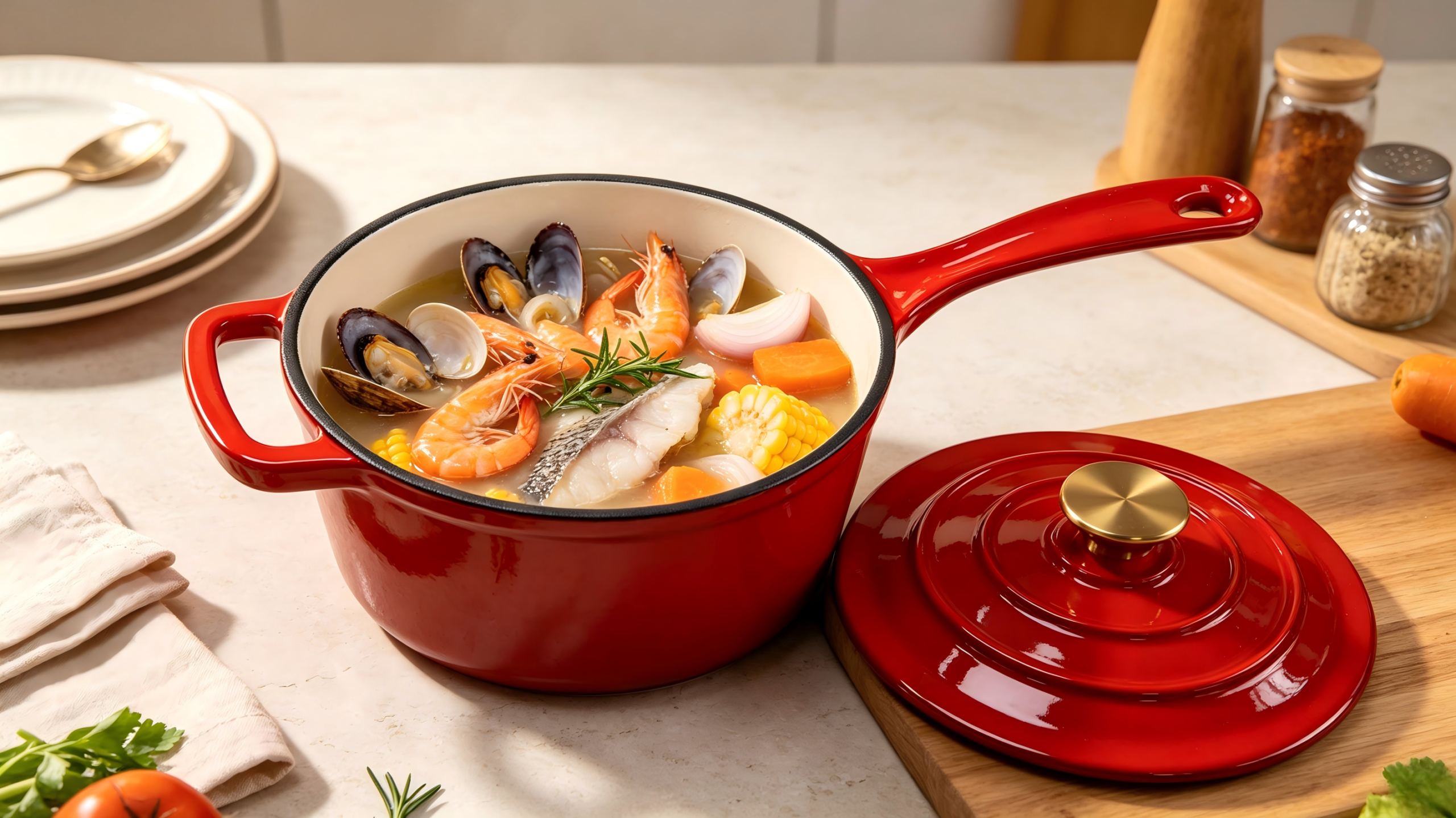 Cast Iron Saucepan/Milk Dutch Oven/Soup Pot/JTEC-998