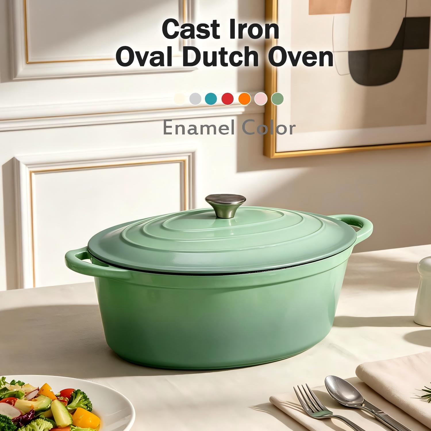 Cast Iron Dutch Oven Pot/Oval Casserole/JTEC-B27/JTEC-B29