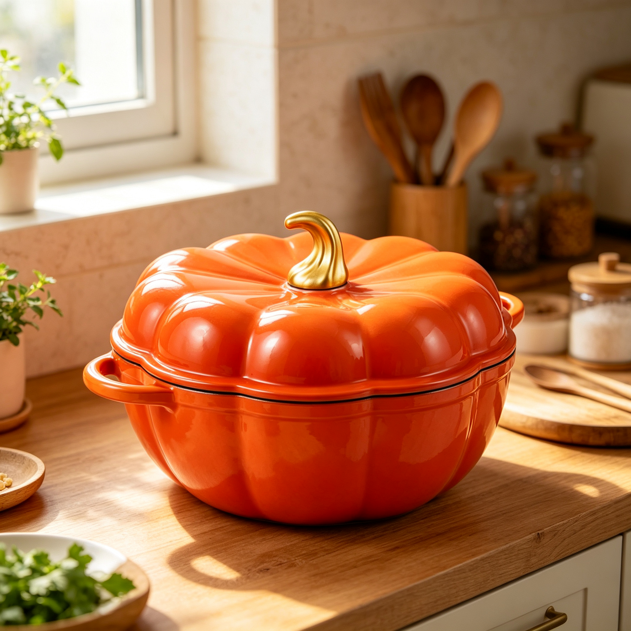 Pumpkin Dutch Oven/Enamel Casserole Pot/JTEC-P017