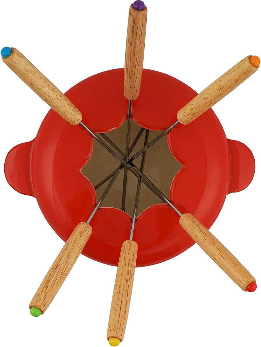 Enameled Cast Iron Cheese Fondue Pot/Sauce Pan/JTFP-002