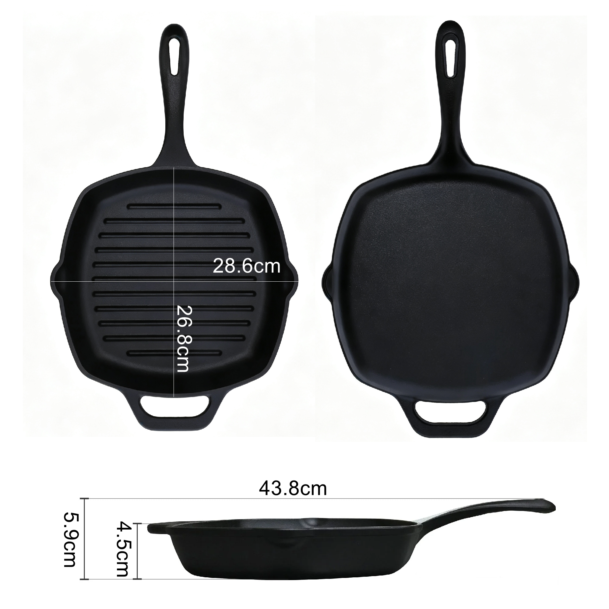 Cast Iron Skillet/Grill Fry Pan / JTFP-2626Z