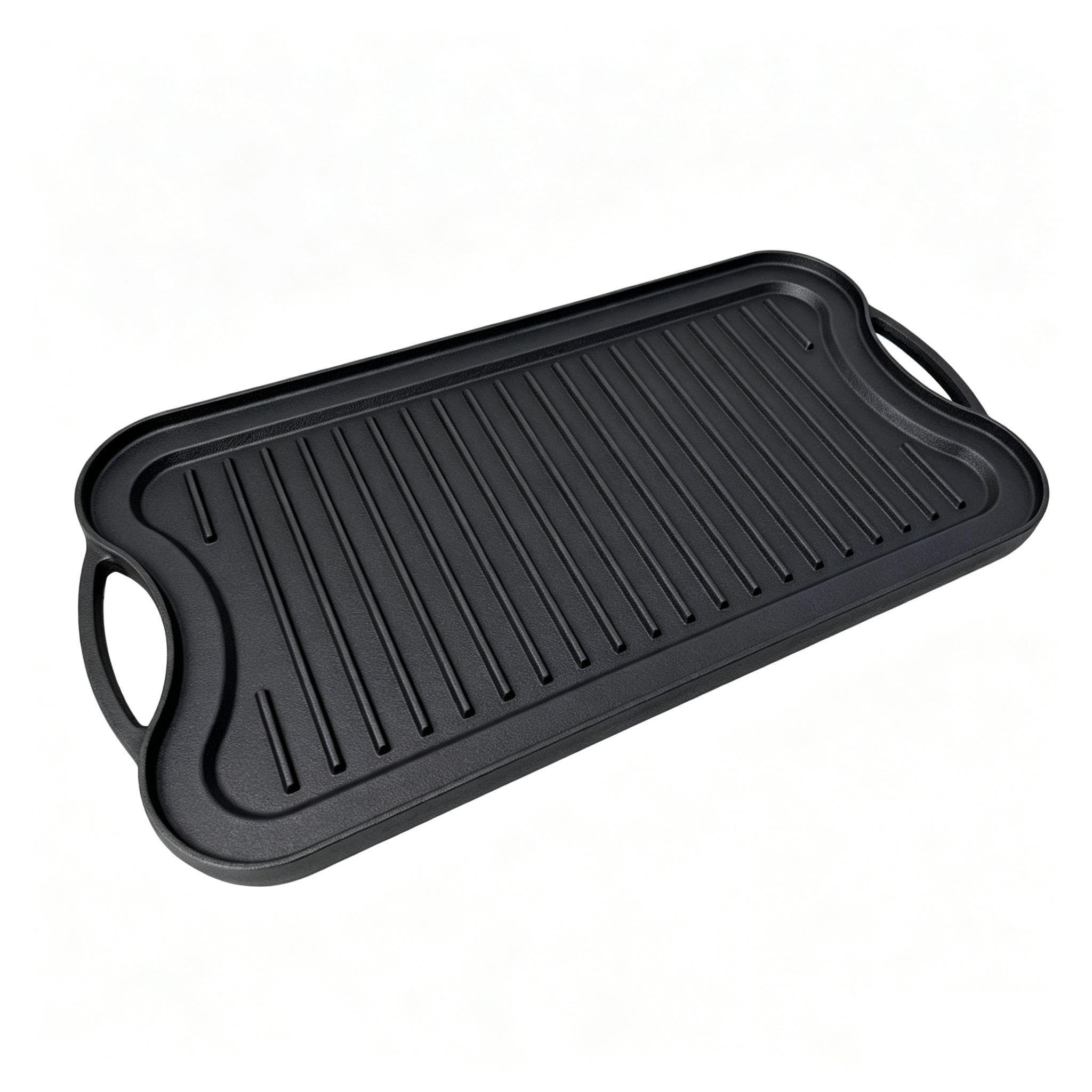 Cast Iron Reversible Grill Griddle with Curved Side Handles JTGR-303