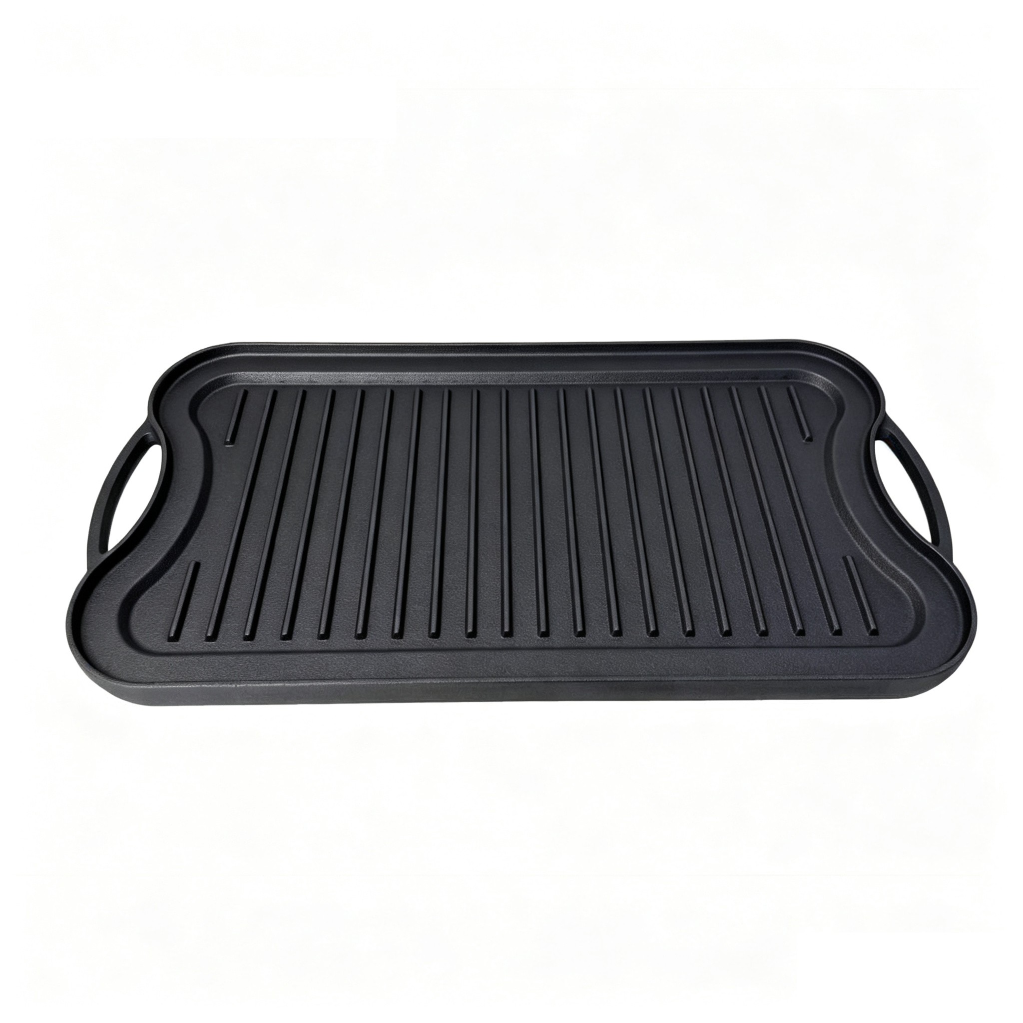 Cast Iron Reversible Grill Griddle with Curved Side Handles JTGR-303