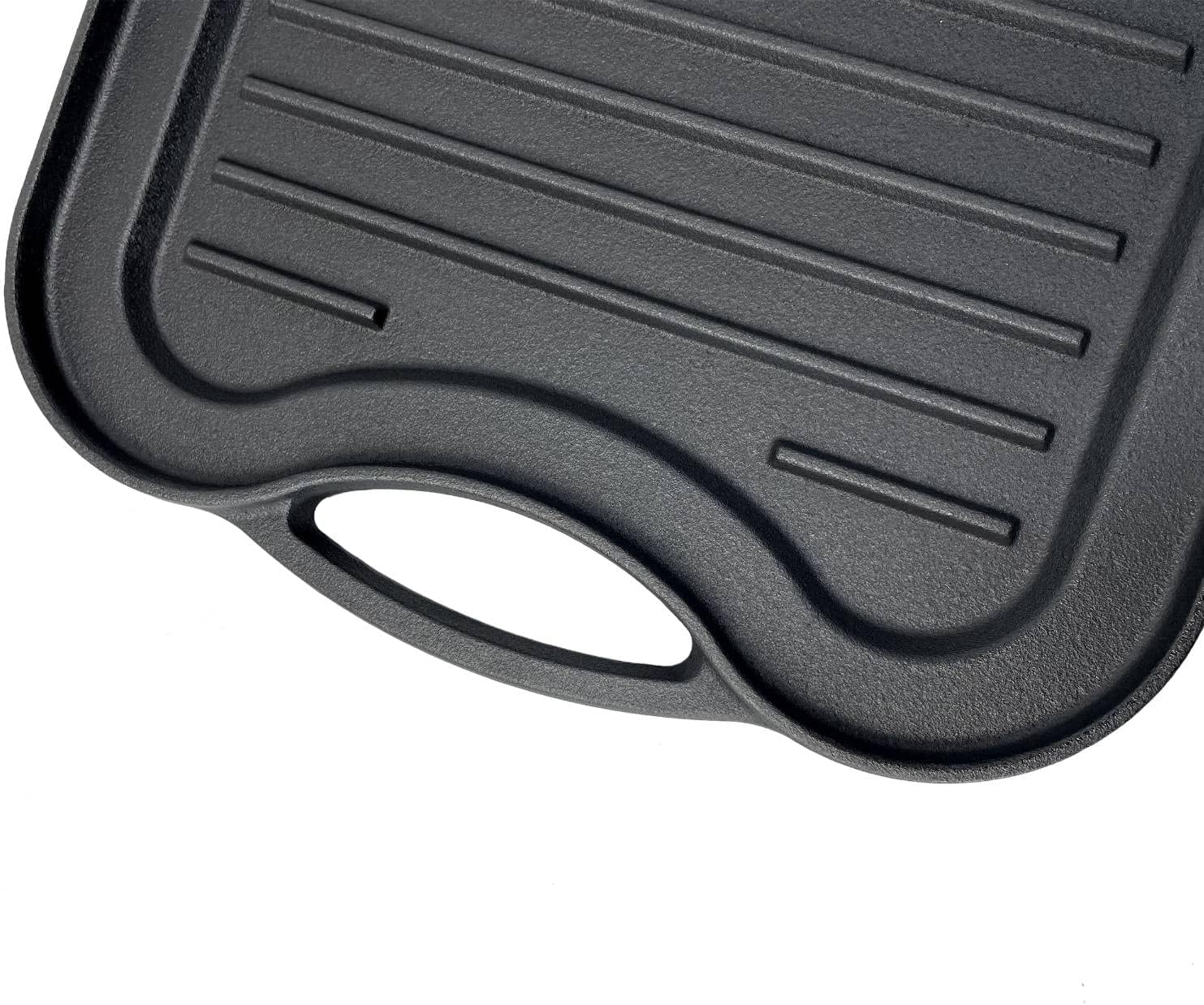 Cast Iron Reversible Grill Griddle with Curved Side Handles JTGR-303