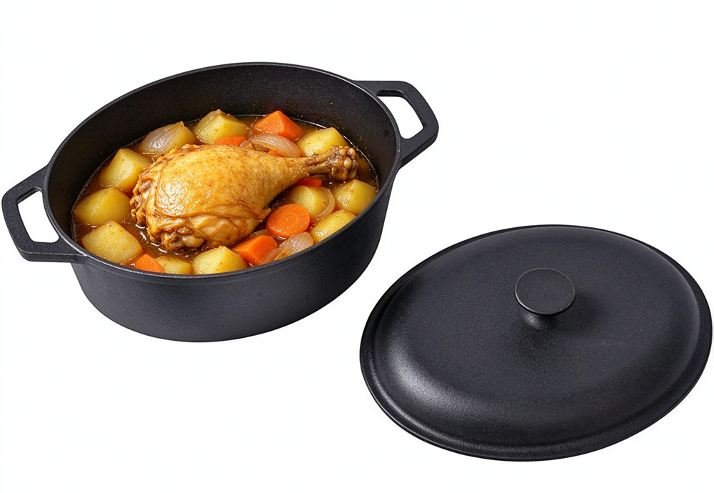 Cast Iron Oval Dutch Oven JTPC-361B 361C