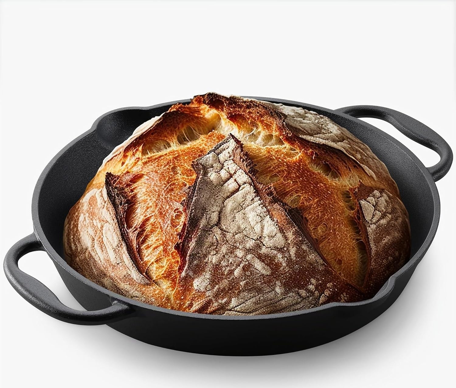 Cast Iron Dual Handle Fry Pan / JTSDH-3030A 3530A 4030A