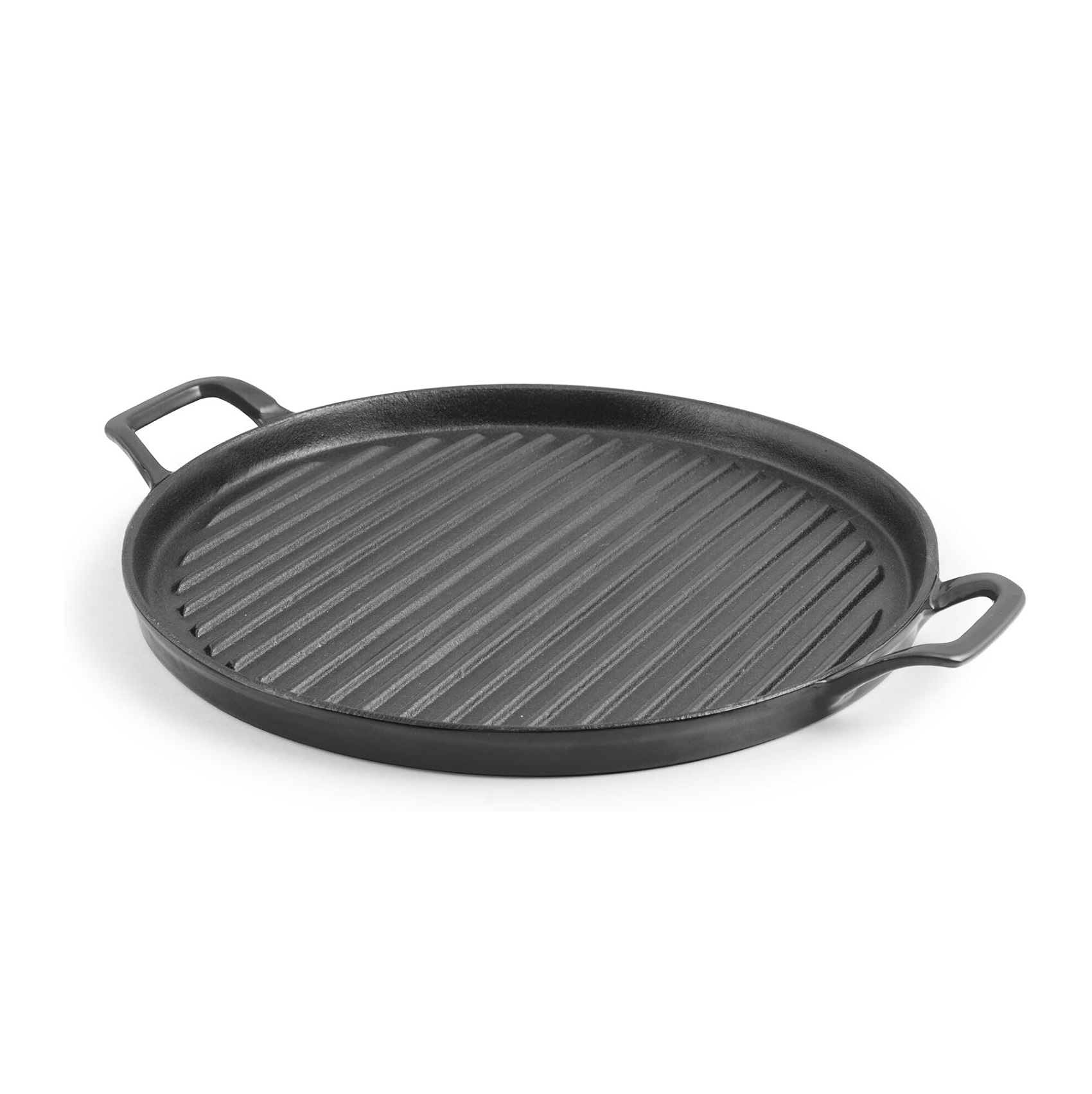Cast Iron Round Grill Griddle Pan with Dual Handles JTSDH-R031