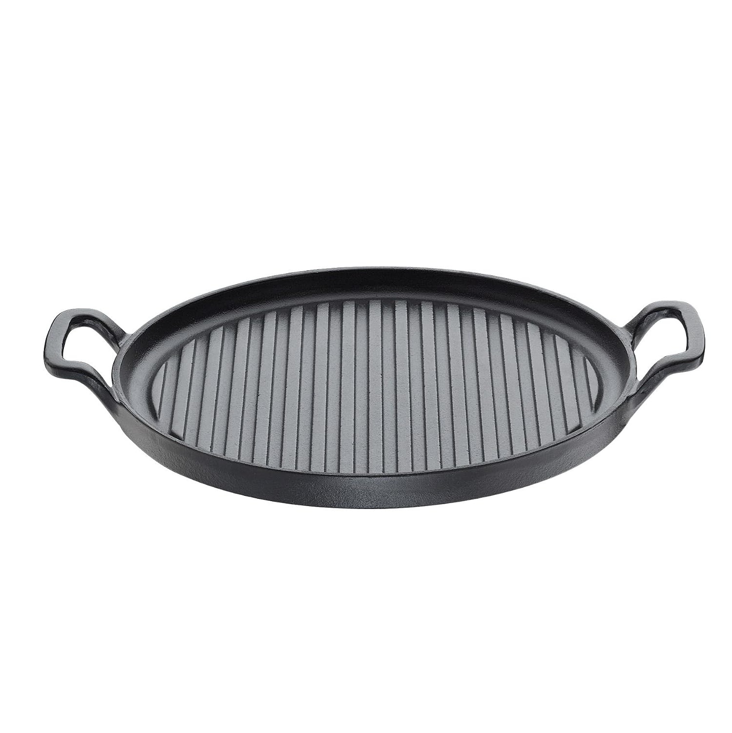 Cast Iron Round Grill Griddle Pan with Dual Handles JTSDH-R031