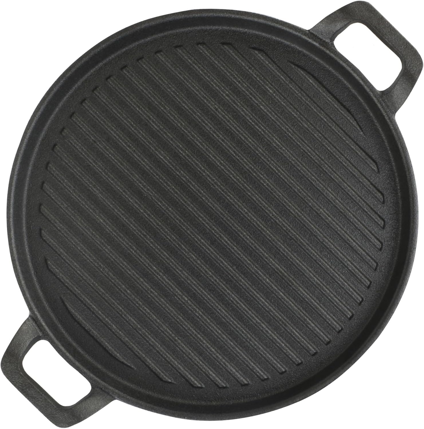 Cast Iron Round Grill Griddle Pan with Dual Handles JTSDH-R031