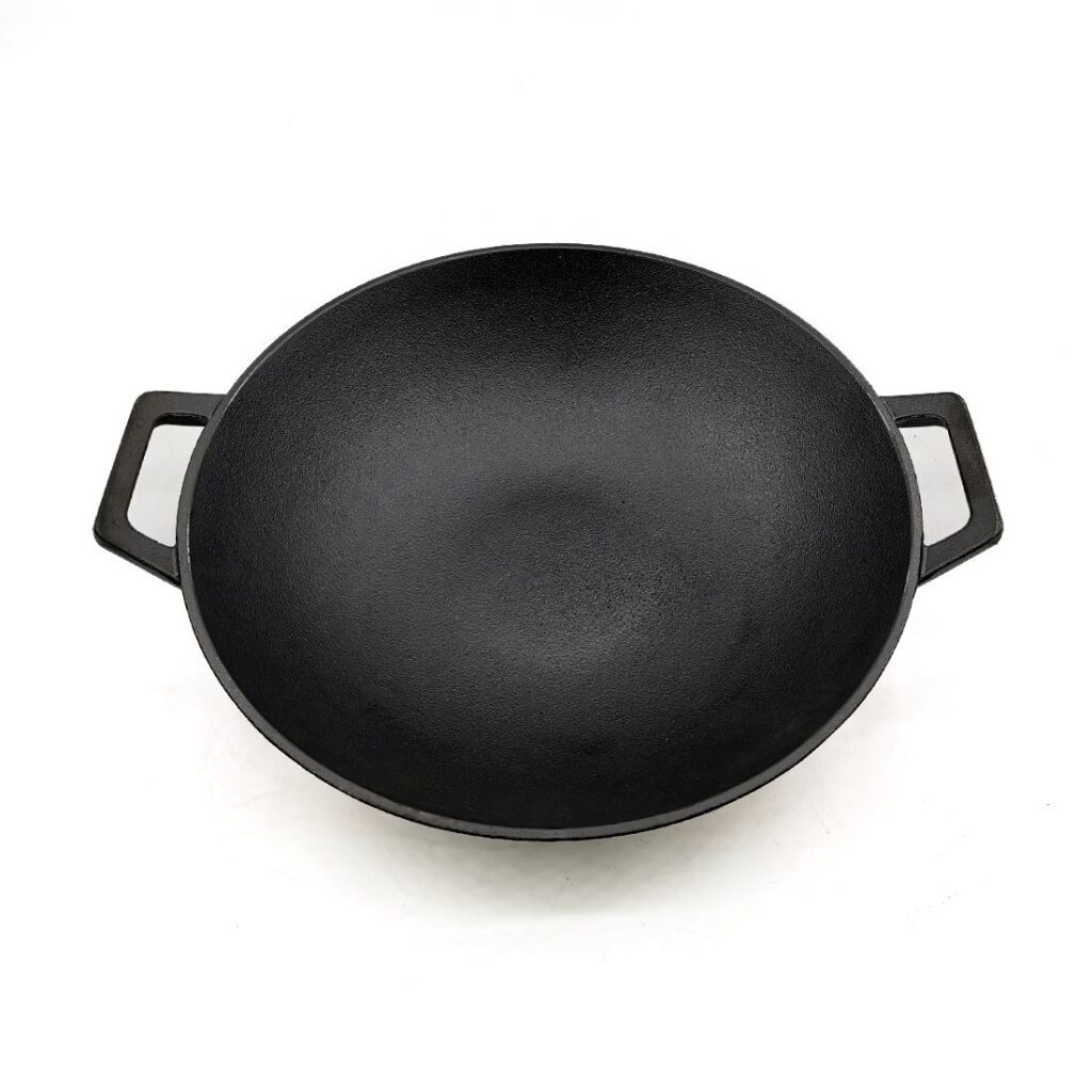 Thickened Flat-Bottom Cast Iron Wok JTWO-1015