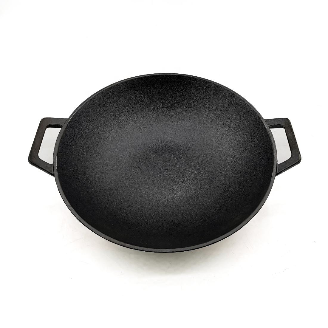 Thickened Flat-Bottom Cast Iron Wok JTWO-1015