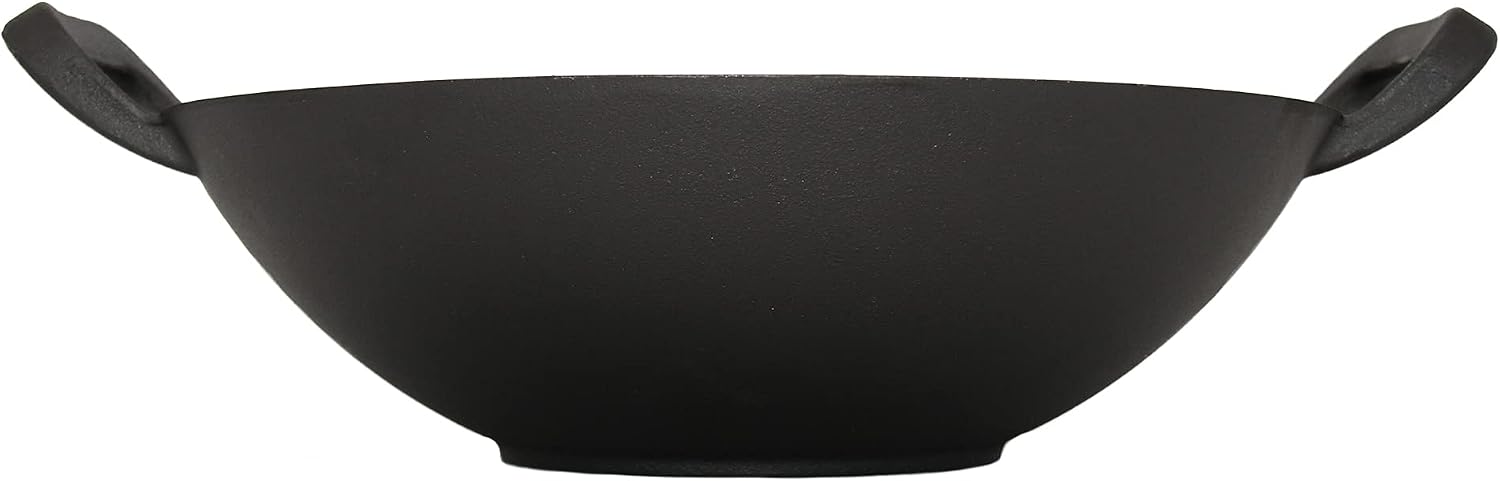 Flat-Bottom Cast Iron Wok JTWO-383A 383B 383C
