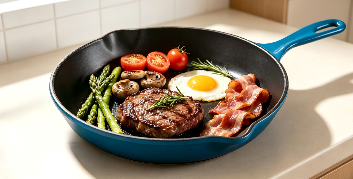 Cast Iron Skillet/Round Fry Pan/JTEP-RI-26