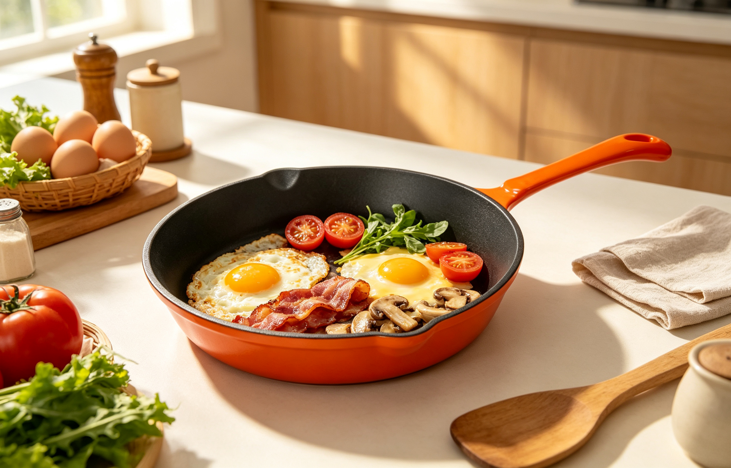 Cast Iron Skillet /Round Fry Pan /JTEP-210