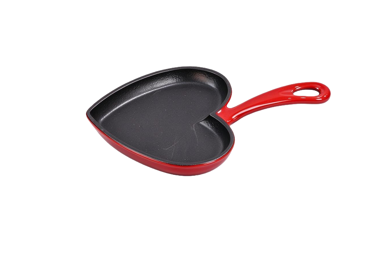 Enameled Cast Iron Heart Skillet/Frying Pan/JTEP-H135