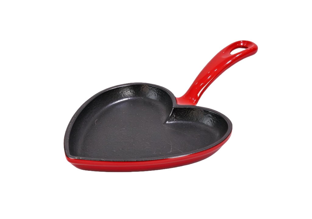 Enameled Cast Iron Heart Skillet/Frying Pan/JTEP-H135